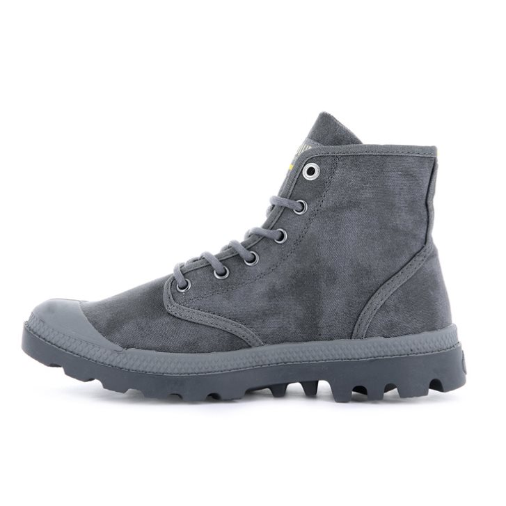 Palladium Pampa Hi WAX Women's Boots Grey | UK S692-FDE